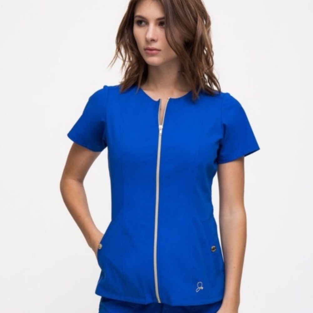 NWT Jaanuu Biker Scrub Top 💙 Medium